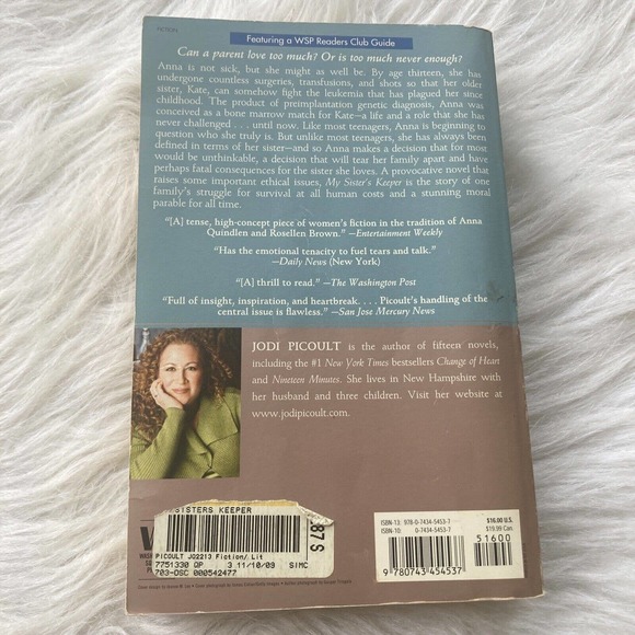 My Sister's Keeper : A Novel by Jodi Picoult (2005, Trade Paperback) - Picture 5 of 10